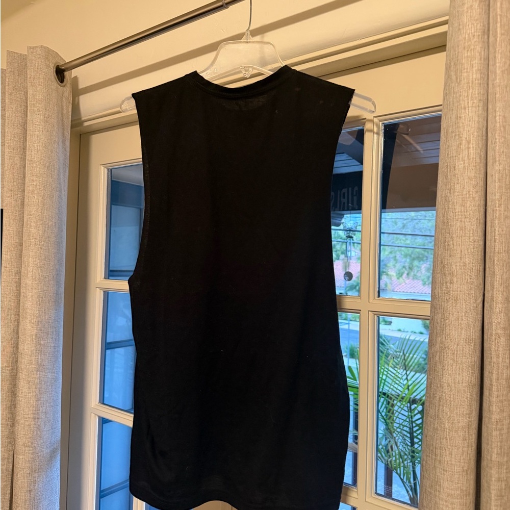 The Laundry Room Black Tank Top "Girls Just Wanna Have Pizza" - Picture 2 of 2